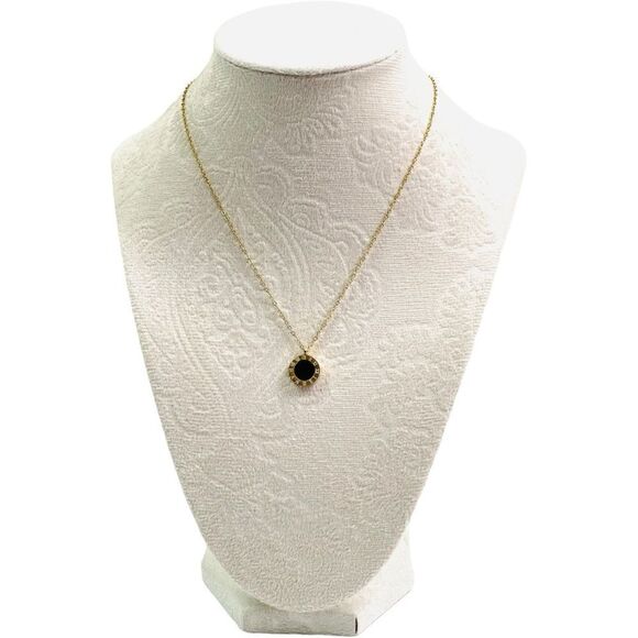 NEW Roman Numerals Reversible Gold Necklace Earrings Set - Picture 12 of 13